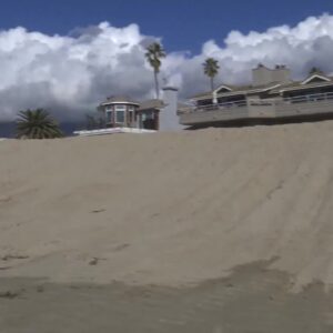 Sand berms ready for winter storms
