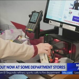Self-checkout now available at some department stores
