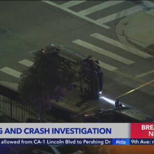 Shooting and crash investigation in Hyde Park