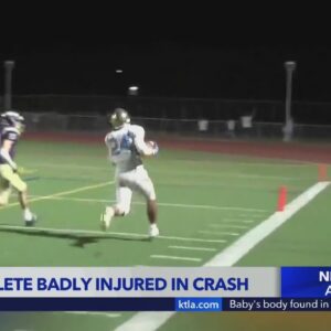 Star athlete badly injured in crash