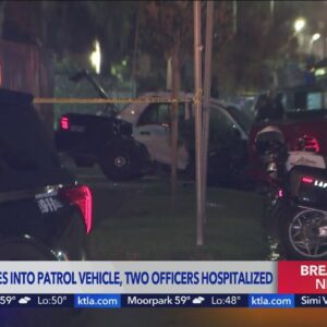 Suspect crashes into patrol vehicle, two officers hospitalized