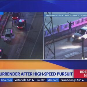 Suspects surrender after high-speed pursuit