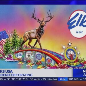 Rose Parade Float Preview at Phoenix Decorating: Odd Fellows and Rebekah, Elks USA, & Shriner's Chil