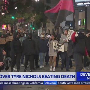 Protestors gather in Hollywood after following violent Tyre Nichols arrest video