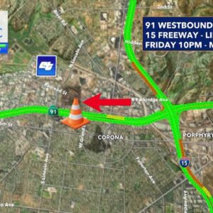 Another closure of the 91 Freeway scheduled for this weekend.