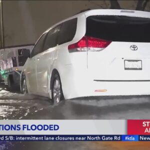 'Bomb cyclone' floods streets in San Fernando Valley