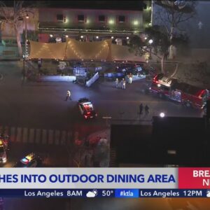 Car crashes into outdoor seating of restaurant in Sierra Madre