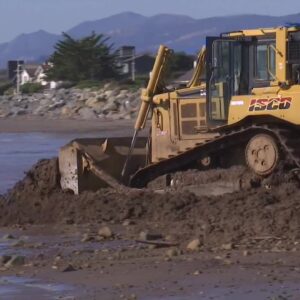 Carpinteria beach receives truckloads of sediment from basins