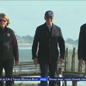 President Biden surveys storm damage in California; administration promises support