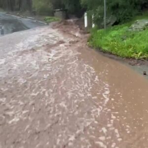 Emergency check of Montecito after heavy rain