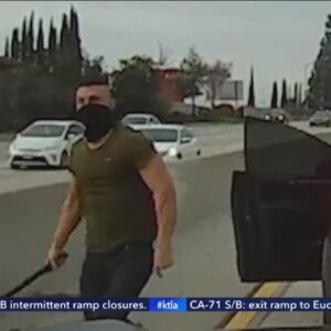 Pipe-wielding Tesla driver violently attacks vehicles on Southern California freeways