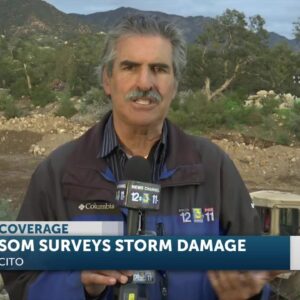 Gov. Newsom sees storm damage in Santa Barbara County