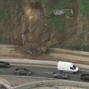 Hillside collapsed near 110 freeway