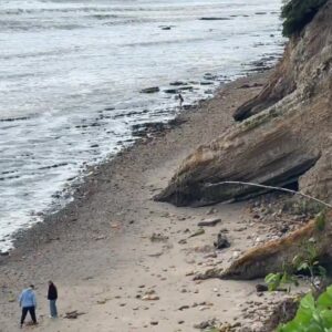 Large crack forms along Shoreline Park cliffs following local storms
