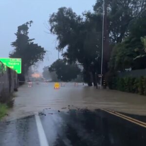 Morning impacts from Montecito rains