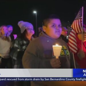 Hometown vigil held in Murrieta for Riverside County Sheriff's Deputy killed in line of duty