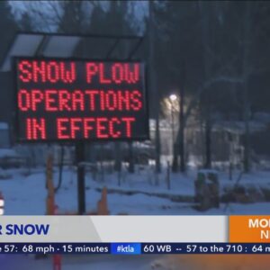 Overnight snow creates gridlock on Highway 18 to Big Bear