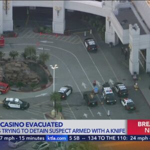 Commerce Casino evacuated after deputies try to detain man armed with knife