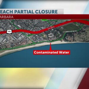 Sewage spill closes East Beach at Sycamore Creek