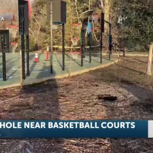 Sinkhole closes Bankshot Courts in Old Town Goleta
