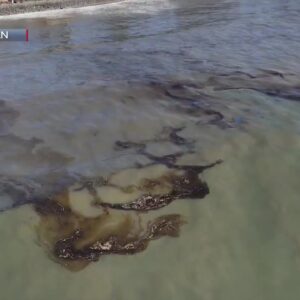 State officials investigate large oil slick off Summerland shore
