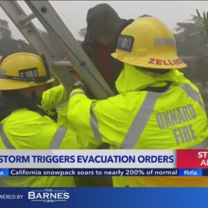 Storm batters Southern California, triggers evacuation order