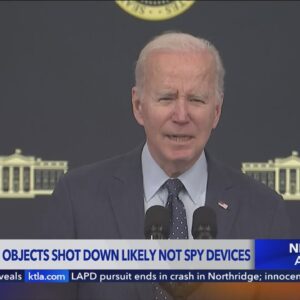 2 objects shot down likely not spy devices, Biden says