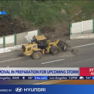 Caltrans removes dirt along PCH ahead of storm