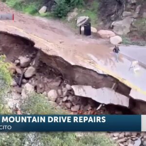 East Mountain Drive repairs road damaged in January storms