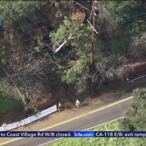 Homes evacuated after mud, debris flow in L.A.'s Beverly Crest neighborhood