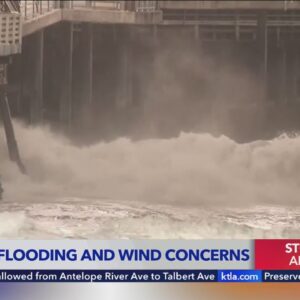 Storm-driven winds kick up high seas in Southern California, prompting concerns over coastal floodin
