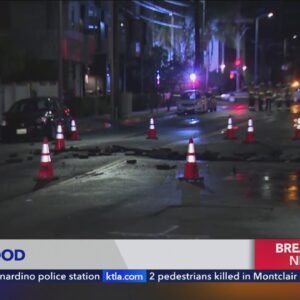Sinkhole forms, roof collapses from massive water main break in Hollywood