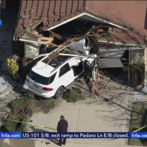 No injuries reported after SUV slams into Porter Ranch home