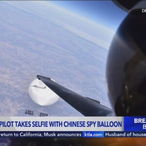 Pilot takes selfie with Chinese spy balloon before it was shot down