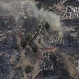 Quake devastation from above