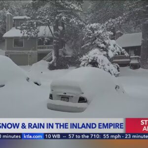 Rare snowfall covers the Inland Empire