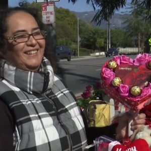 Roadside deals have kept street vendors busy on Valentine's Day