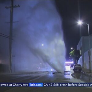 Several homes evacuated after massive water main break in Hollywood