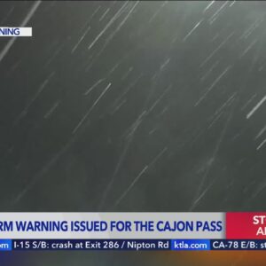 Snow hits Cajon Pass