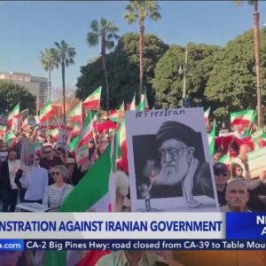 Thousands rally for Iran in Downtown Los Angeles