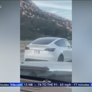 Video captures Tesla driver apparently asleep at the wheel on California freeway