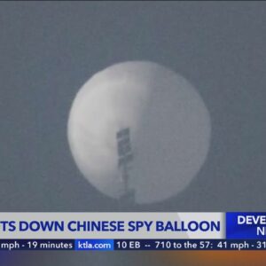 US downs Chinese balloon over ocean, moves to recover debris