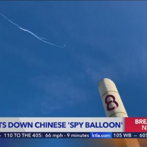 Video shows U.S. shoot down Chinese spy balloon over South Carolina