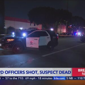KTLA 5 News Team Coverage: 3 officers shot in east Los Angeles; suspect dead