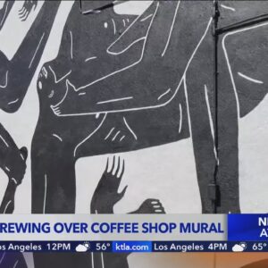 Mural on side of coffee shop in Altadena causing controversy amongst community members