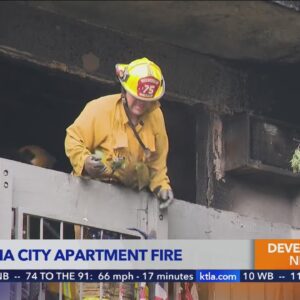 11 injured in L.A. apartment complex fire