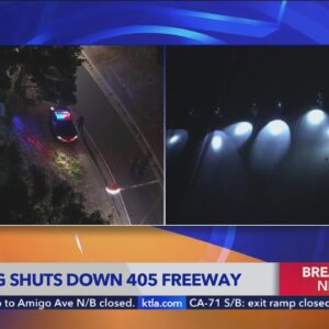 405 Freeway shut down to investigate shooting involving officer