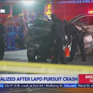 6 injured in LAPD pursuit crash