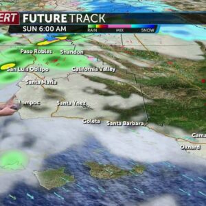 A sprinkle of light rain and cooler temperatures ahead