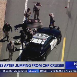 Man accused of stealing CHP cruiser dies after jumping out during chase